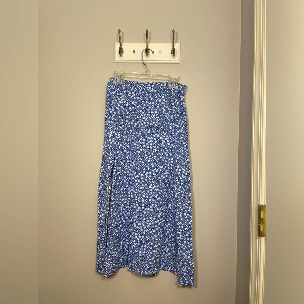 Blue Floral Skirt